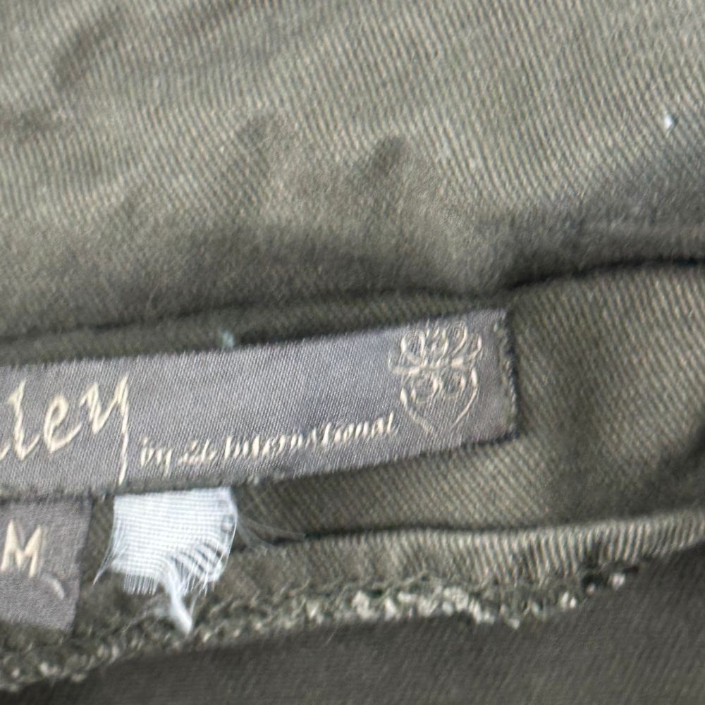 Ashley 26 International Jacket Womens‎ S M Olive Green Military Utility Ruffle - Picture 13 of 16